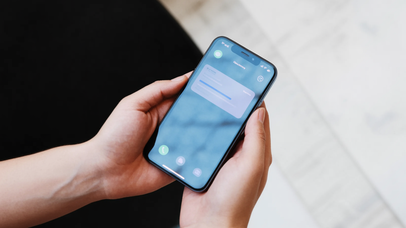 An iPhone lock screen with a notification preview visible.