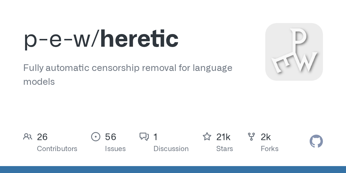 Heretic guardrail removal gets hard to ignore