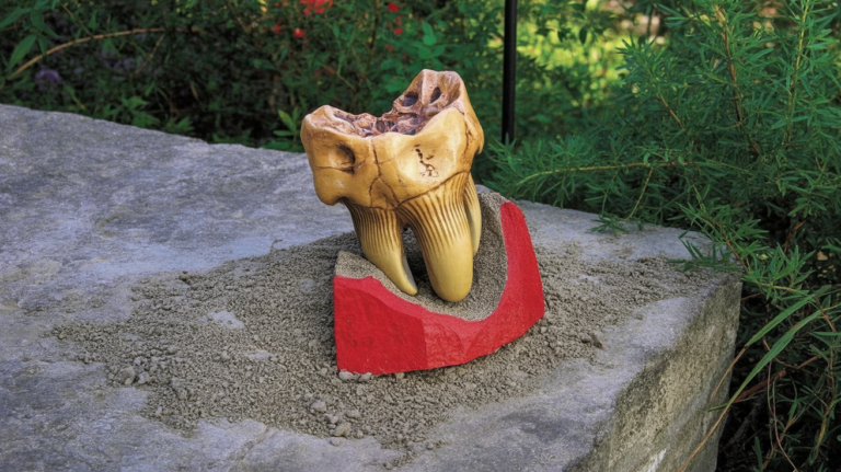 Ancient fossil tooth from archaeological context