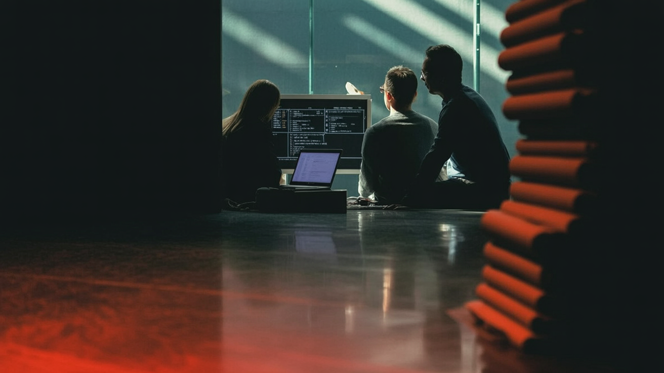 was real: Editorial image of a software company office