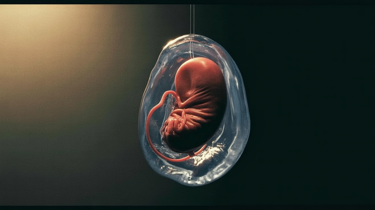fetal microchimerism: Editorial illustration of a placenta during pregnancy