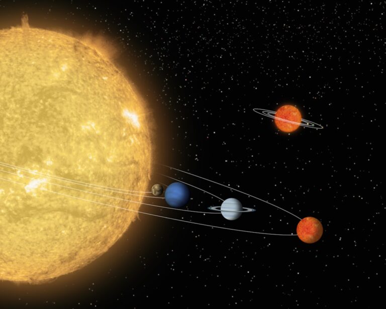 within days: The Sun and Earth in space, illustrating Earth’s dependence on sunlight.