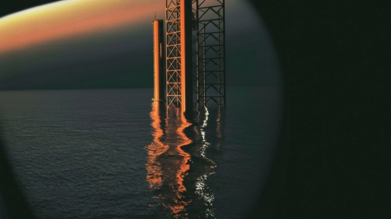 1.5 trillion: Offshore oil platform at sea