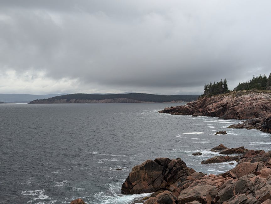 Photo of a windy Atlantic coastline, suggesting the real-world climate stakes of changing ocean circulation.
