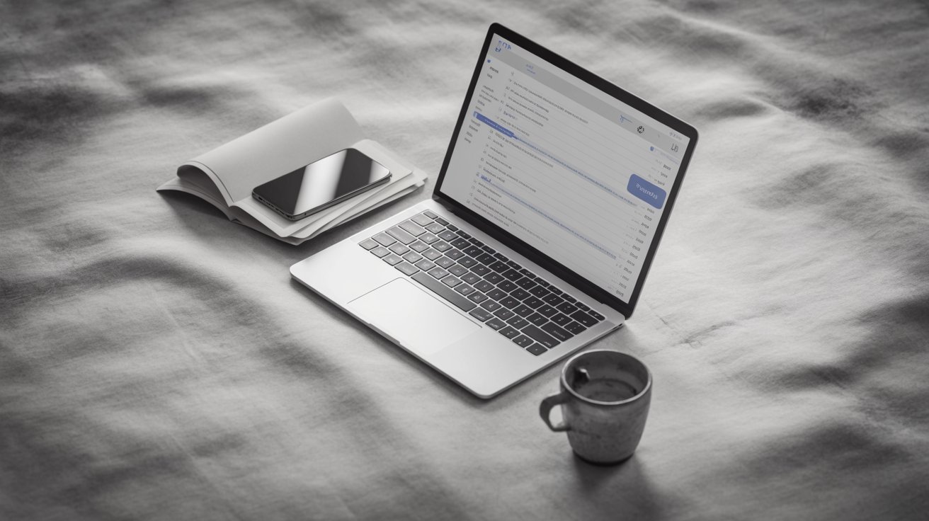 A business email mistake in a modern office setting