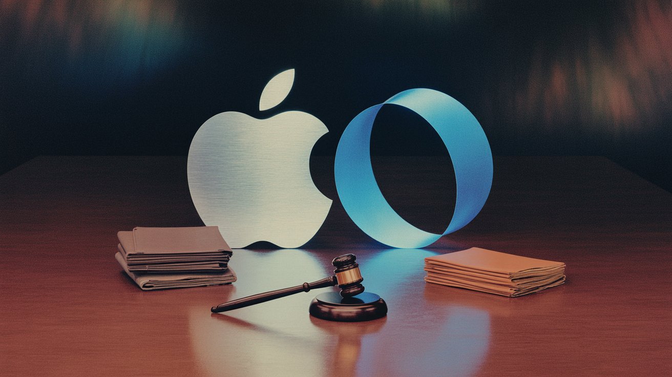 apple openai trade secret lawsuit: Apple and OpenAI logos representing the lawsuit between the companies