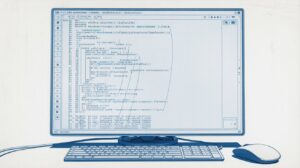 SQLite source code displayed in a code editor beside database files