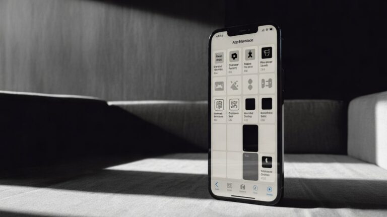 An iPhone displaying an app marketplace screen