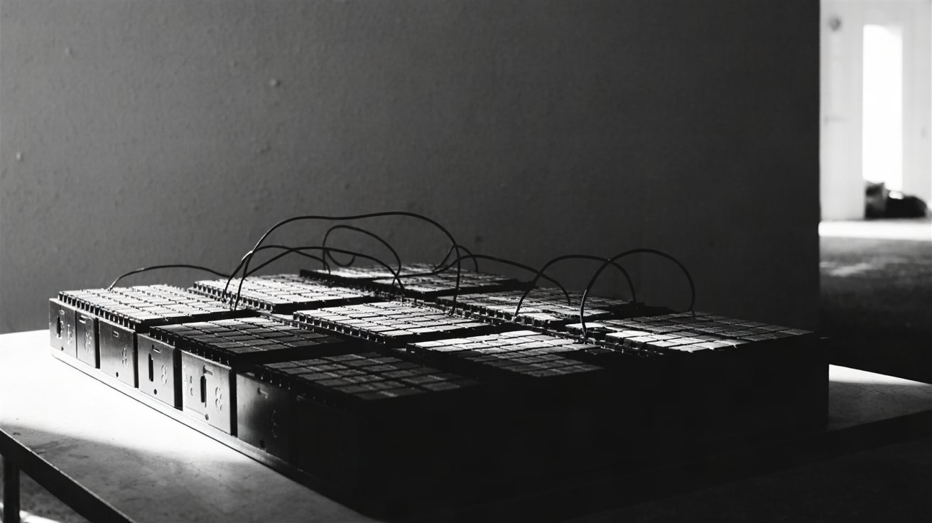 Racks of SIM-card hardware used to route large volumes of text messages.