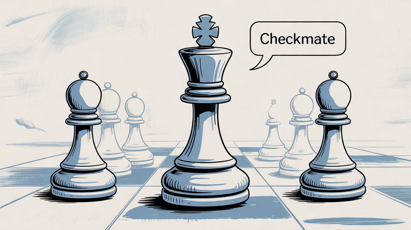 A chess position feeds into an engine network, whose evaluation is passed to a small chatbot that writes commentary.
